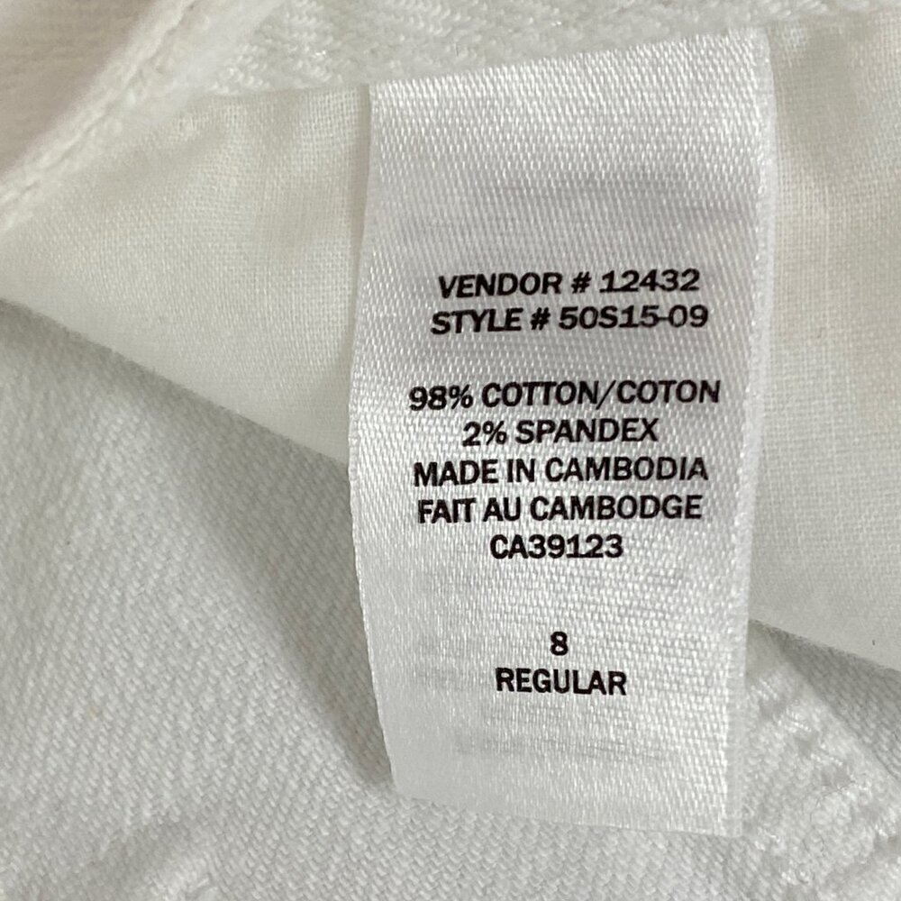 Northern Reflections Town Jeans White Mid Rise Straight Leg Sz 8 Regular - Picture 7 of 12